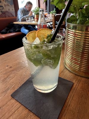 Homemade mint lemonade  at Pizza Bertoldi - Jakubská in Prague