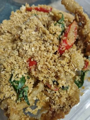 Cereal abalone mushrooms at Green Feel Restaurant in Masai