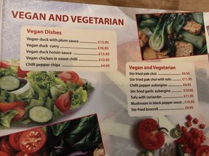 Vegan and vegetarian menu   at Thi Vietnamese in 