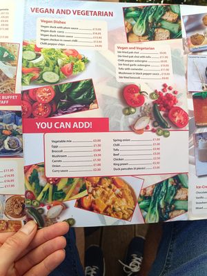 The menu at Thi Vietnamese in 