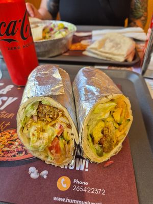 falafel shawarma at Hummus Junction in Setubal