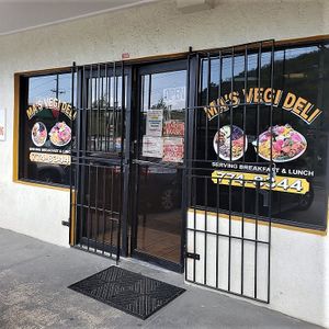Storefront, in a conveniently-located strip mall.  at Ma's Vegi Deli in St Thomas