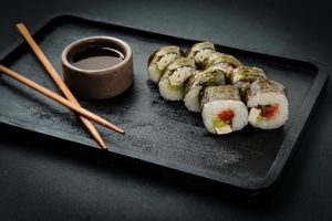 Shiso Roll:
Simple yet bold: shiso leaf, Japanese ume (plum paste), cucumber & tofu wrapped in nori. Tangy, fresh & perfectly balanced. at Ishiki - Cloud Kitchen in Mexico City