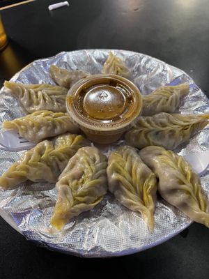 Vegan momos  at Gaia Masala & Burger in Boulder
