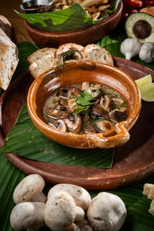 Cazuelita de Hongos at Maxan in Antigua