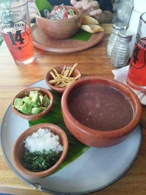 Sopa de frijol Negro at Maxan in Antigua
