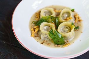 Mushroom dumplings at Jackson Lily's in Seminyak