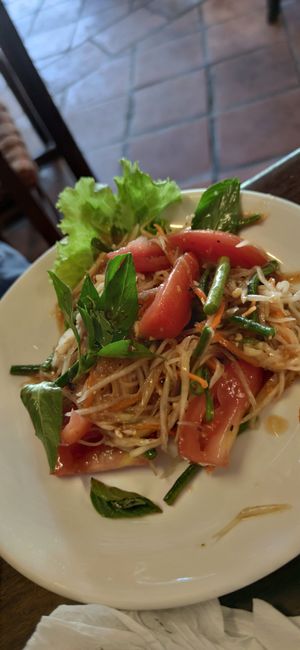 Papaya salad at Khmer Taste in Siem Reap