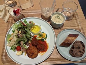 Breakfast set at Common Well  in Kyoto