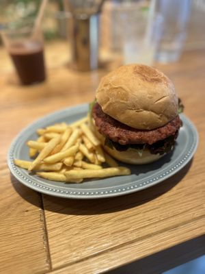 Vegan burger 🍔   at Common Well  in Kyoto