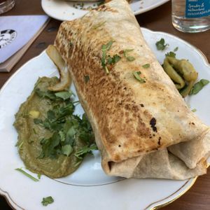 Vegan burrito with guacamole   at Kombuse in Mannheim