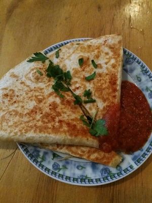 vegan quesadilla at Kombuse in Mannheim
