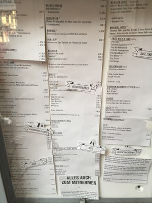 Menu  at Kombuse in Mannheim