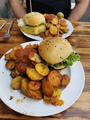 Vegan black bean burger! at Kombuse in Mannheim