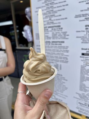 Small coffee soft serve  at Grab 'n Go Health Bar in Provincetown