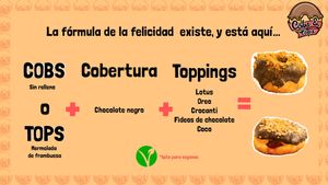 Menú apto para veganos. El resto del menú es apto por vegetarianos (con excepciones a consultar con la tienda). at Cobs & Tops - Sabadell in Sabadell