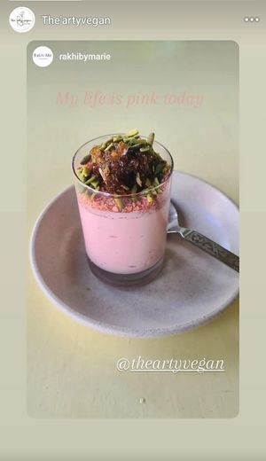 Pushkar rose tofu cheesecake at The Arty Vegan - थे'आर्टिवेजन कैफे in Pushkar