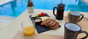 Breakfast part I at GOJI Vegan Hotel in Rhodes