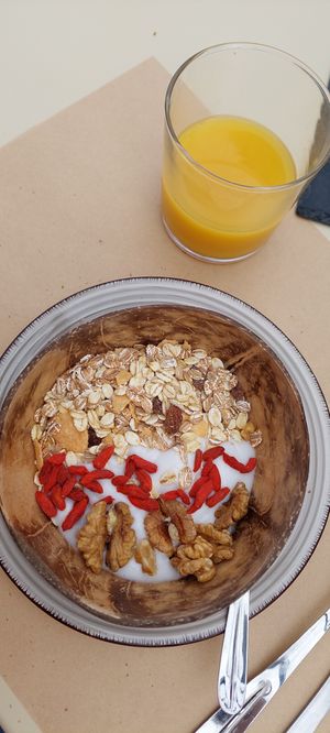 Breakfast part II at GOJI Vegan Hotel in Rhodes