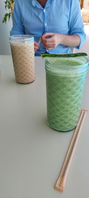 Smoothies at GOJI Vegan Hotel in Rhodes