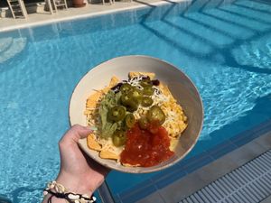 The nachos  at GOJI Vegan Hotel in Rhodes