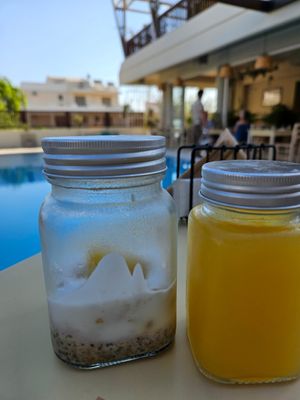 Overnight oats at GOJI Vegan Hotel in Rhodes