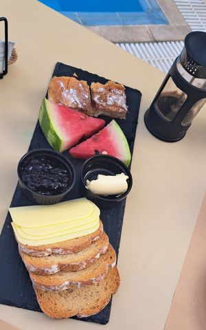 Ready for vegan breakfast at GOJI Vegan Hotel in Rhodes