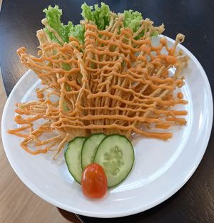 Fried mushrooms at THTC Café in Kota Kinabalu