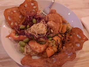 Shrimply Amazing Somen Noodle salad at MeeT on Blanshard in Victoria