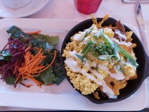 Philly Cheez Steak Hash #Veganuary at MeeT on Blanshard in Victoria