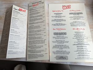 menu at MeeT on Blanshard in Victoria