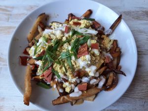 Brunch poutine at MeeT on Blanshard in Victoria