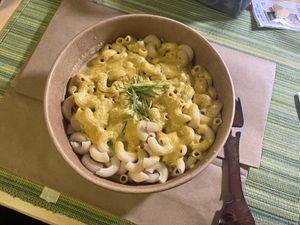 Cashew mac n cheese bowl!  at MeeT on Blanshard in Victoria
