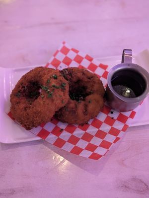 Nashville Hunny Glazed Mac n Cheez Donuts at MeeT on Blanshard in Victoria