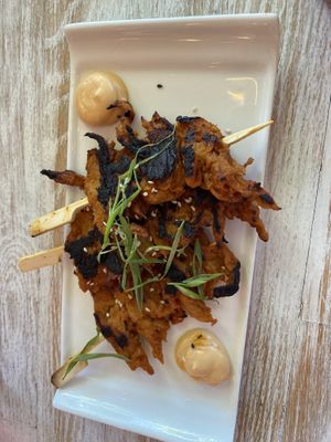 Korean Fried Chikkin Skewers  at MeeT on Blanshard in Victoria