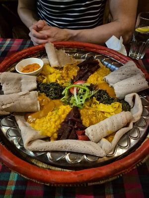 Vegan plate for two at Madam Taitou in Cape Town