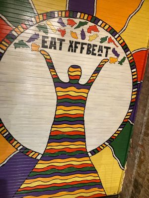 Wall art at Eat Offbeat in New York City