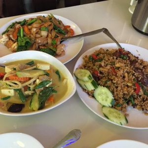 the spread at Green Palace Thai Cabramatta - a must visit for any vegan who loves Thai food.  at Green Palace Thai Vegetarian in Cabramatta