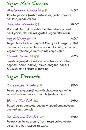 Vegan Special Menu deal at The Fig & Olive in Douglas
