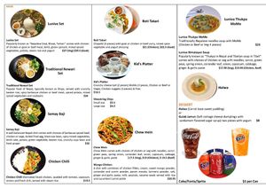 Menu1 at Luniva MoMo in Armidale