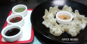 Open Vegetable Momo (vegan) at Luniva MoMo in Armidale