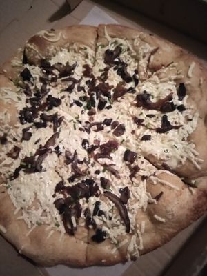 Mushrooms and vegan cheese at Mellow Mushroom - King St in Charleston