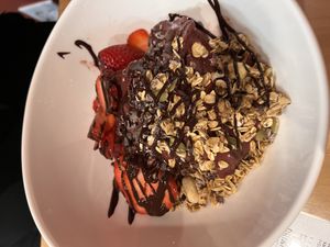 Chocolate covered strawberry açaí bowl  at Fruitive in Virginia Beach