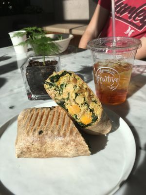 the Tuscan kale wrap.   at Fruitive in Virginia Beach