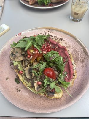 Vegan brunch  at To Kafe Tis Chrysanthi's in Larnaca