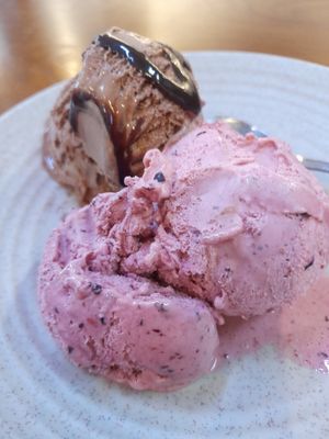 Blueberry and chocolate vegan icecream at Thanh Glado in Ho Chi Minh City
