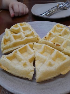 Fresh hot vegan waffles at Thanh Glado in Ho Chi Minh City