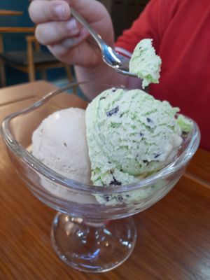 Caramel and mint Choc Chip at Thanh Glado in Ho Chi Minh City