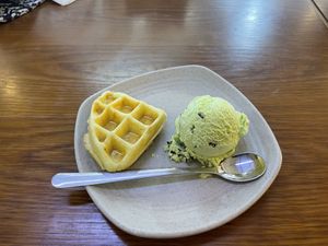 The waffles shrunk 🤣  at Thanh Glado in Ho Chi Minh City