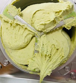 New pistachio flavour ice cream   at Thanh Glado in Ho Chi Minh City